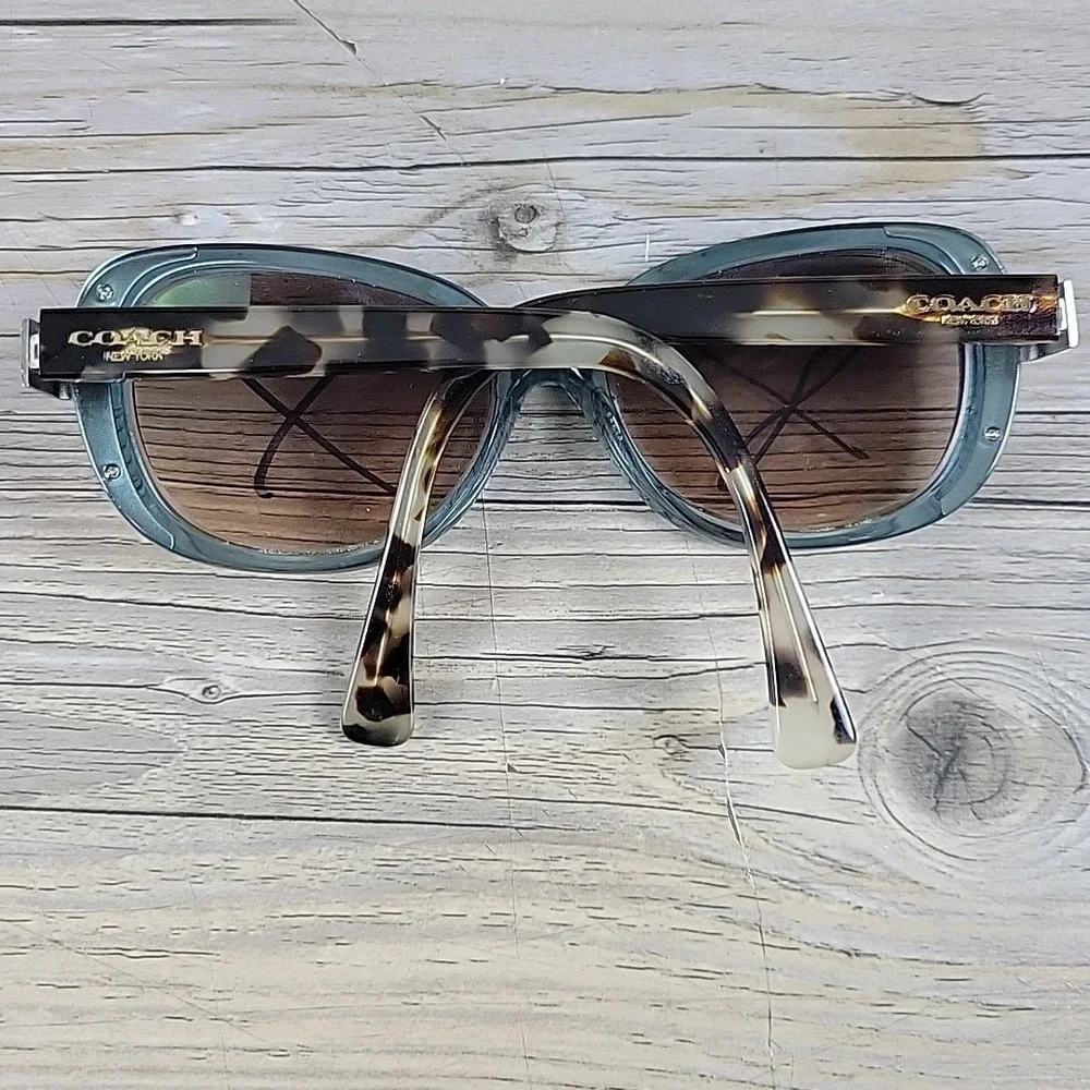 COACH HC 8172 5370D0 CRYSTAL TEAL SNOW LEOPARD TORT‎ 56-16-140 FRAMES ONLY